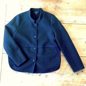 J. Crew Tipped Twill Black and Navy Blue Blazer Size 12